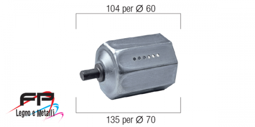 Calotta zincata registrabile per rullo
